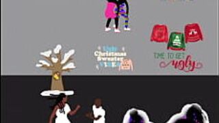 Уродливая рождественская вечеринка в свитере - порно видео