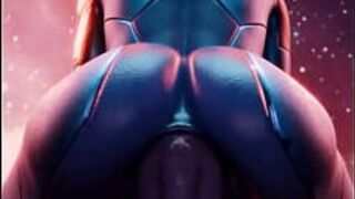 Небула, падчерица Таноса, растягивающая свой тугой анус большим членом (пародия на «Стражи Галактики» Ниисата) - порно видео